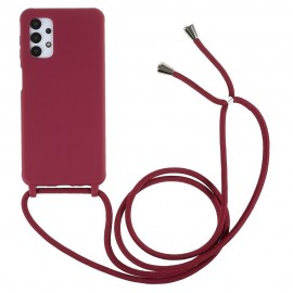 Coverup TPU Back Cover met Koord - Biologisch Afbreekbaar - Samsung Galaxy A13 5G / A04s Hoesje - Rood