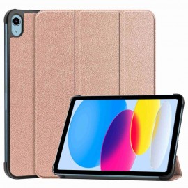 Tri-Fold Book Case met Wake/Sleep - iPad 10.9 (2022) Hoesje - Rose Gold