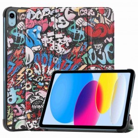 Tri-Fold Book Case - iPad 10.9 (2022) Hoesje - Graffiti