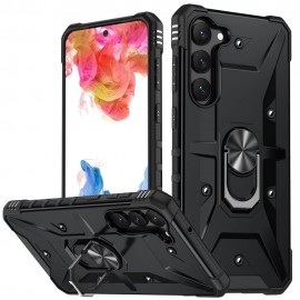 Coverup Heavy Duty Ring Kickstand Back Cover - Samsung Galaxy S23 Hoesje - Zwart