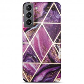 Coverup Marble Design TPU Back Cover - Samsung Galaxy S23 Plus Hoesje - Marmer / Paars