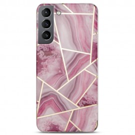 Marble Design Back Cover - Samsung Galaxy S23 Plus Hoesje - Marmer / Roze
