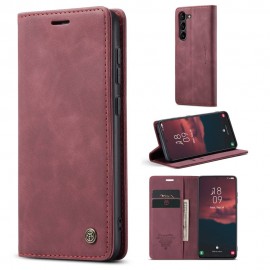 CaseMe Book Case - Samsung Galaxy S23 Hoesje - Bordeaux