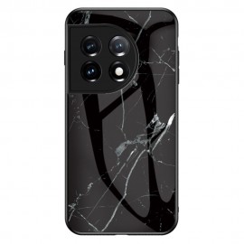 Marble Glass Back Cover - OnePlus 11 5G Hoesje - Zwart