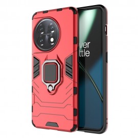 Ring Kickstand Back Cover - OnePlus 11 5G Hoesje - Rood