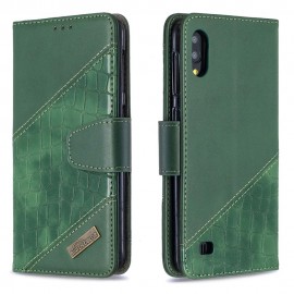BINFEN Croco Book Case - Samsung Galaxy A10 Hoesje - Groen