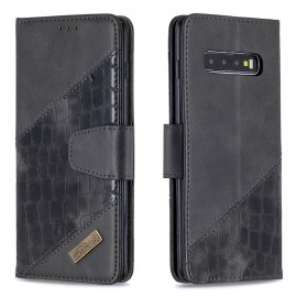 Croc Book Case - Samsung Galaxy S10 Plus Hoesje - Zwart