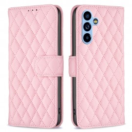 Rhombus Book Case - Samsung Galaxy A54 Hoesje - Pink