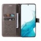 Coverup Vlinders Book Case - Samsung Galaxy A54 Hoesje - Taupe Grijs