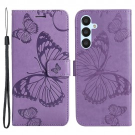 Coverup Vlinders Book Case - Samsung Galaxy A54 Hoesje - Paars