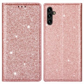 Coverup Glitter Book Case - Samsung Galaxy A34 Hoesje - Rose Gold