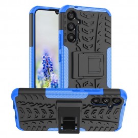 Rugged Kickstand Back Cover - Samsung Galaxy A34 Hoesje - Blauw