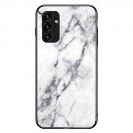 Coverup Marble Glass Back Cover - Samsung Galaxy A34 Hoesje - Wit