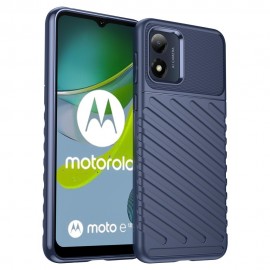 Rugged Shield TPU Back Cover - Motorola Moto E13 Hoesje - Blauw