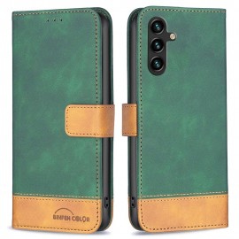 BINFEN Color Book Case - Samsung Galaxy A14 Hoesje - Groen