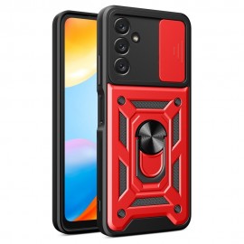 Coverup Ring Kickstand met Camera Shield - Samsung Galaxy A14 Hoesje - Rood