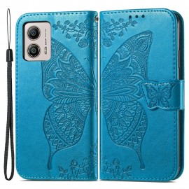 Coverup Vlinder Book Case - Motorola Moto G53 Hoesje - Blauw