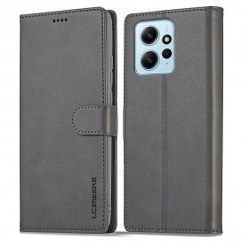 Luxe Book Case - Xiaomi Redmi Note 12 4G Hoesje - Grijs