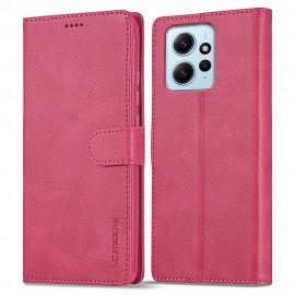 LC.IMEEKE Luxe Book Case - Xiaomi Redmi Note 12 4G Hoesje - Roze