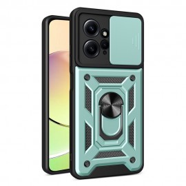 Ring Kickstand met Camera Shield - Xiaomi Redmi Note 12 4G Hoesje - Groen