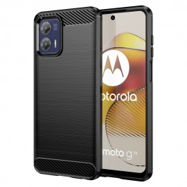 Armor Brushed TPU Back Cover - Motorola Moto G73 Hoesje - Zwart