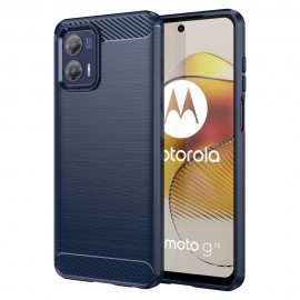Armor Brushed TPU Back Cover - Motorola Moto G73 Hoesje - Blauw