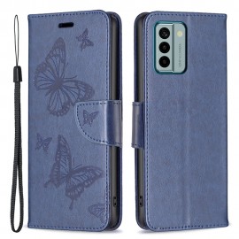 Coverup Vlinders Book Case - Nokia G22 Hoesje - Blauw