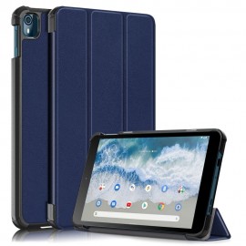 Tri-Fold Book Case met Wake/Sleep - Nokia T10 Hoesje - Blauw