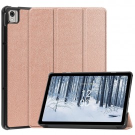 Tri-Fold Book Case met Wake/Sleep - Nokia T21 Hoesje - Rose Gold