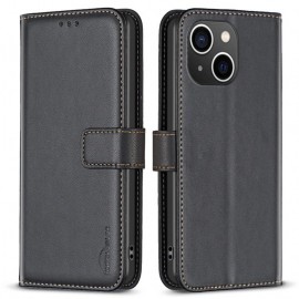 BINFEN Book Case - iPhone 13 / 14 Hoesje - Zwart