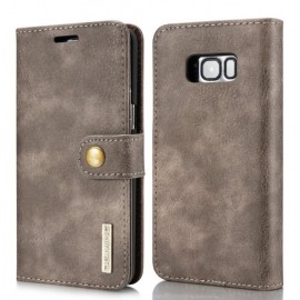 DG.MING 2-in-1 Book Case & Back Cover - Samsung Galaxy S8 Hoesje - Grijs