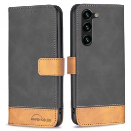 BINFEN Color Book Case - Samsung Galaxy S23 Plus Hoesje - Zwart