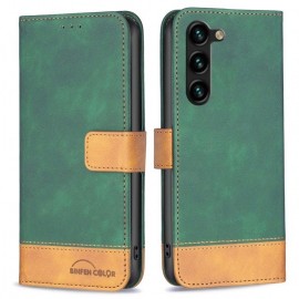 BINFEN Color Book Case - Samsung Galaxy S23 Plus Hoesje - Groen