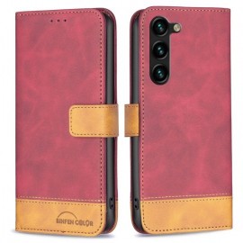 BINFEN Color Book Case - Samsung Galaxy S23 Plus Hoesje - Rood