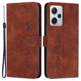 Coverup Smile Book Case - Xiaomi Redmi Note 12 Pro / Poco X5 Pro Hoesje - Bruin