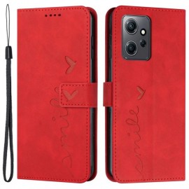 Coverup Smile Book Case - Xiaomi Redmi Note 12 4G Hoesje - Rood