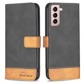 BINFEN Color Book Case - Samsung Galaxy S21 Hoesje - Zwart