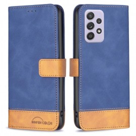 BINFEN Color Book Case - Samsung Galaxy A52 / A52s Hoesje - Blauw