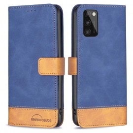 BINFEN Color Book Case - Samsung Galaxy A41 Hoesje - Blauw