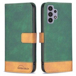 BINFEN Color Book Case - Samsung Galaxy A32 5G Hoesje - Groen