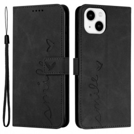Coverup Smile Book Case - iPhone 13 Hoesje - Zwart