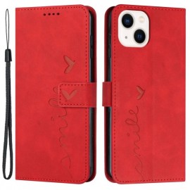 Coverup Smile Book Case - iPhone 13 Hoesje - Rood
