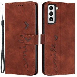 Coverup Smile Book Case - Samsung Galaxy S22 Hoesje - Bruin
