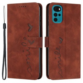 Coverup Smile Book Case - Motorola Moto G22 Hoesje - Bruin