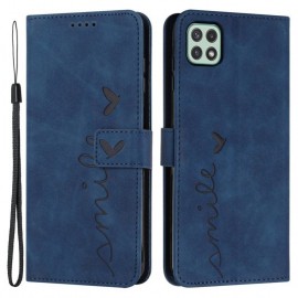 Coverup Smile Book Case - Samsung Galaxy A22 5G Hoesje - Blauw