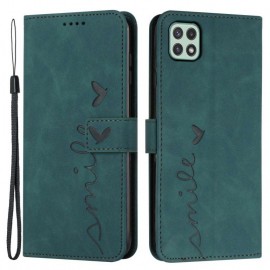 Coverup Smile Book Case - Samsung Galaxy A22 5G Hoesje - Groen