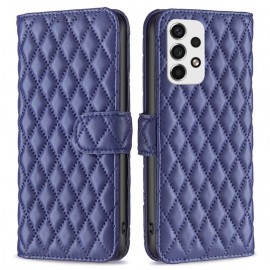 BINFEN Rhombus Book Case - Samsung Galaxy A53 Hoesje - Blauw