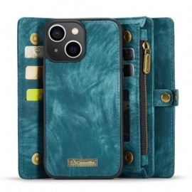 CaseMe 008 2-in-1 Book Case & Back Cover met Portemonnee - iPhone 13 Hoesje - Blauw