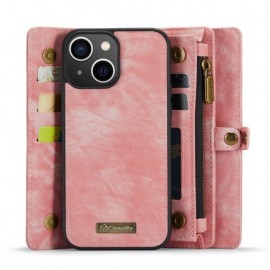 CaseMe 008 2-in-1 Book Case & Back Cover met Portemonnee - iPhone 13 Hoesje - Pink