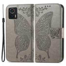 Coverup Vlinder Book Case - Motorola Edge 30 Neo Hoesje - Taupe Grijs